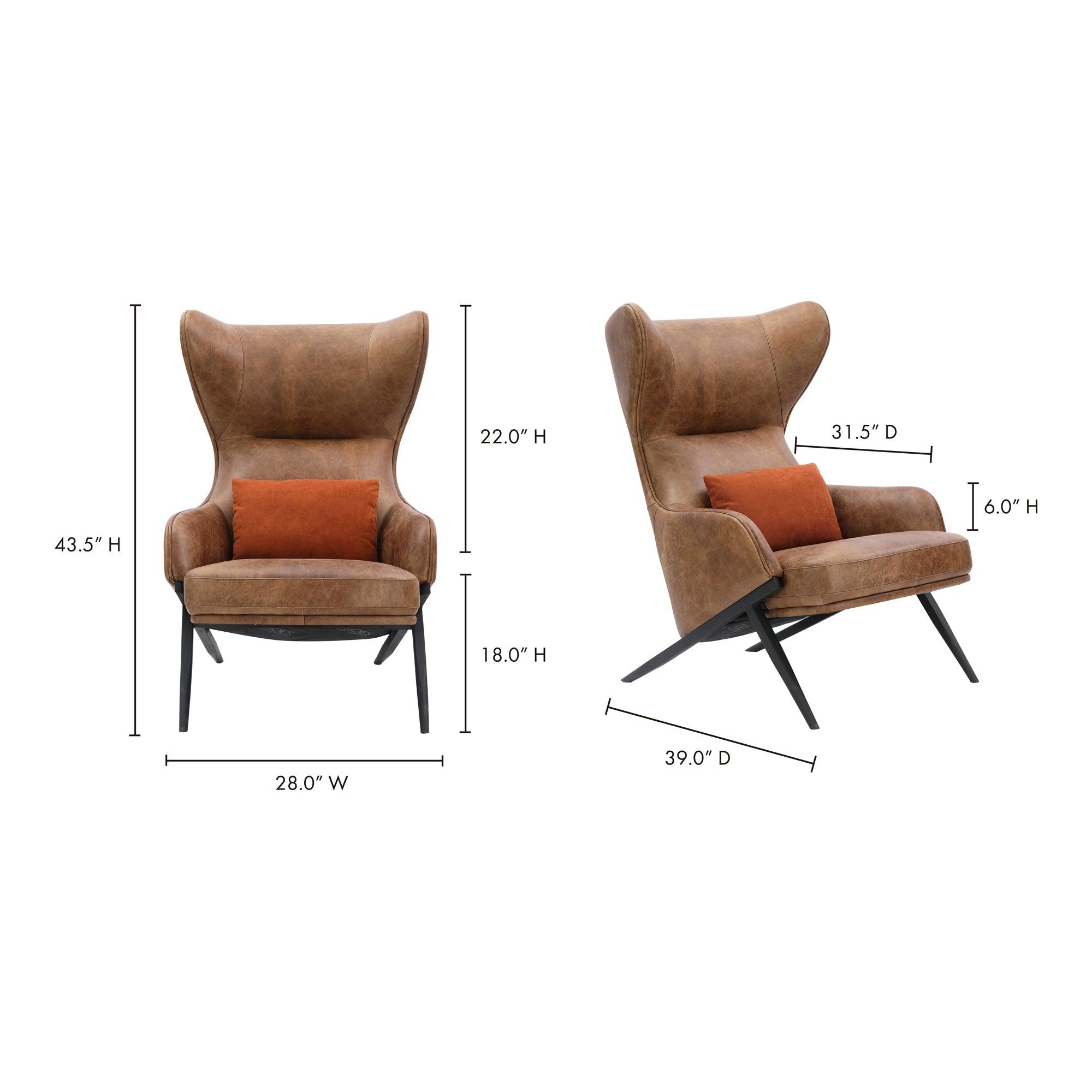 Amos Leather Accent Chair - Serene Home Furniture